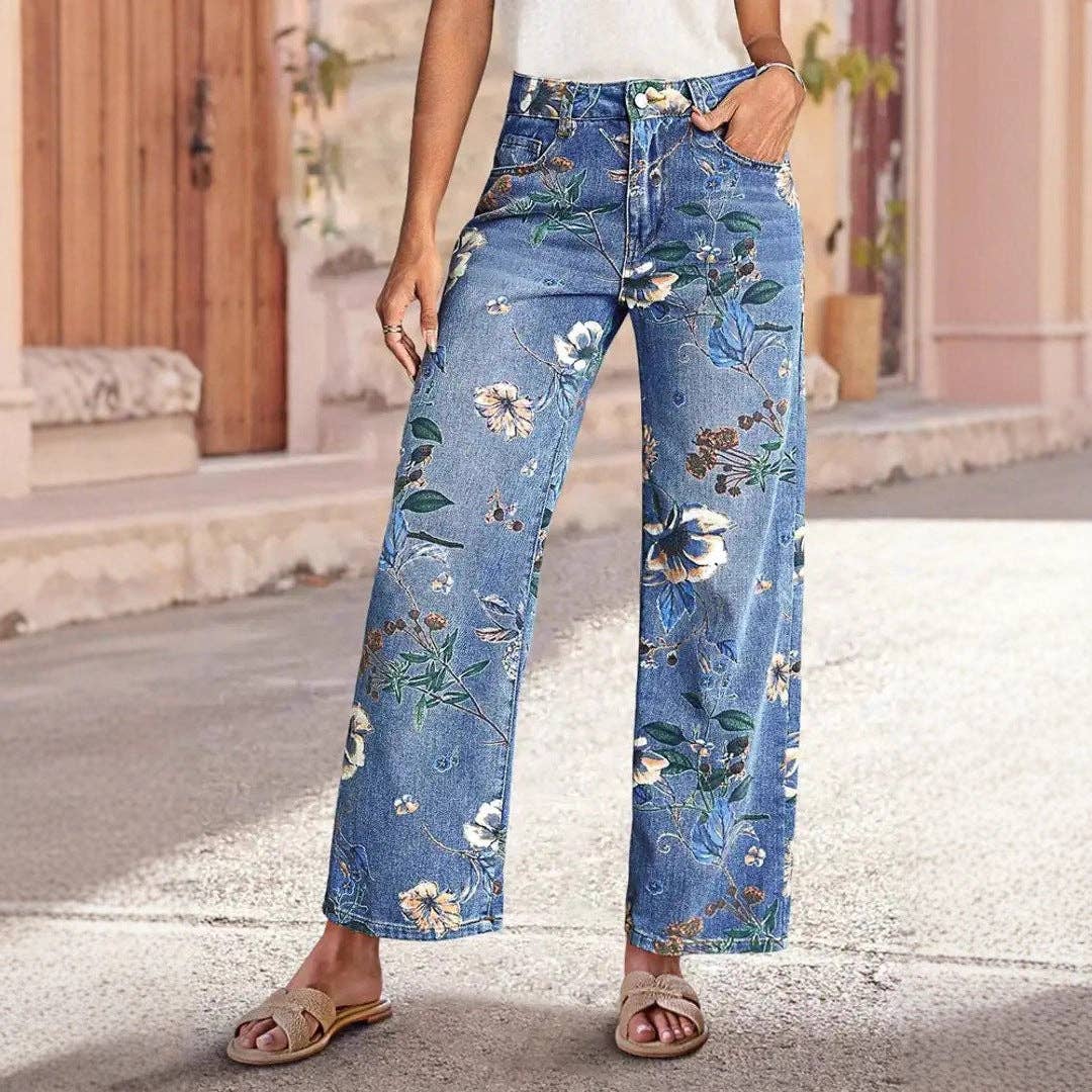 Fiona Floral Denim Jeans