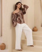 The Sienna Leopard Wildflower Long Sleeve Top