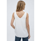 Stud Strap V-neck Tank Top - Viola