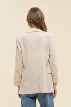 The Shoreline Blazer - 3/4 CUFF SLEEVE COLLARED BLAZER