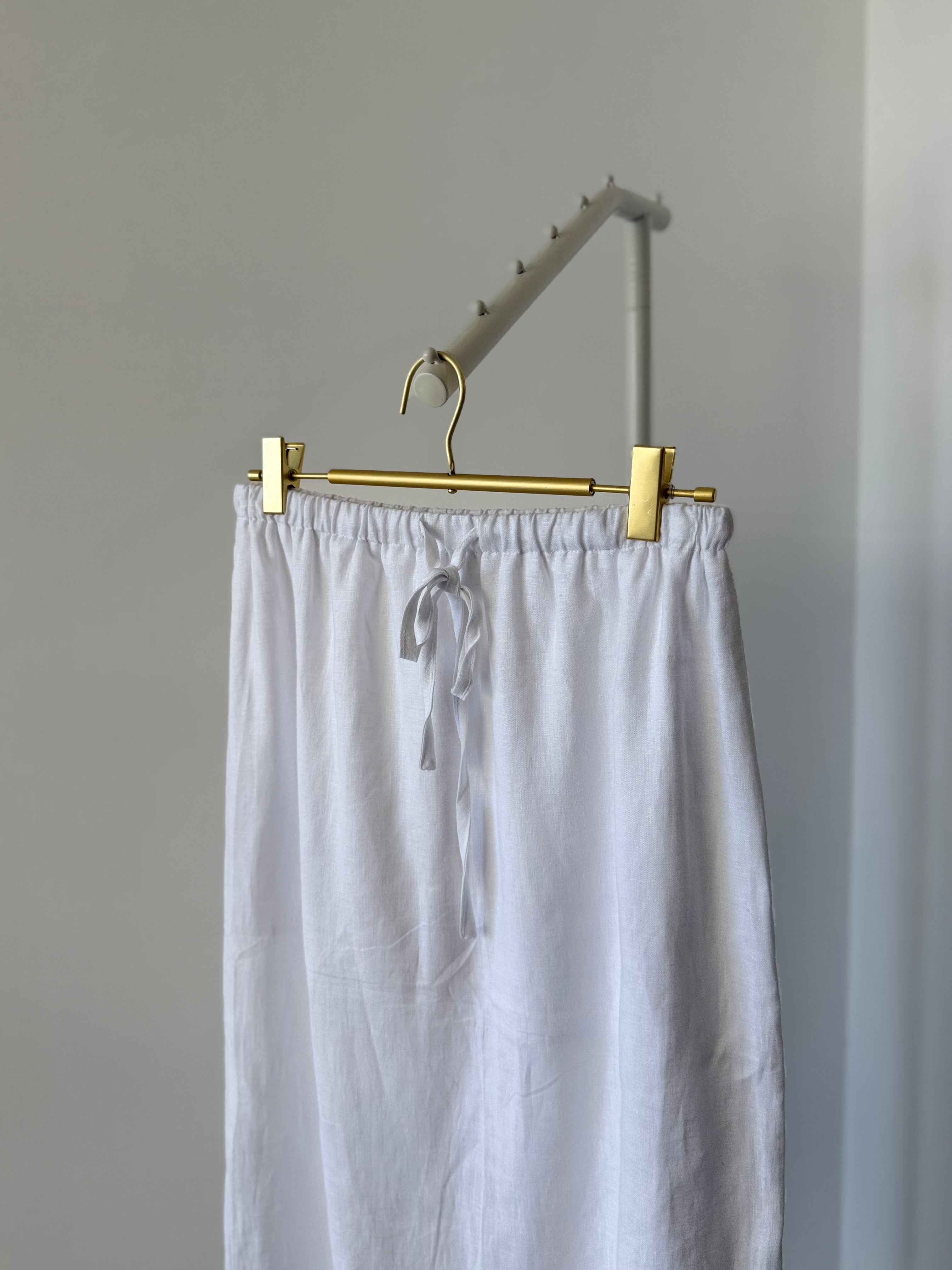 Classic linen A-line skirt