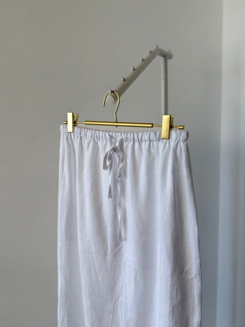 Classic linen A-line skirt