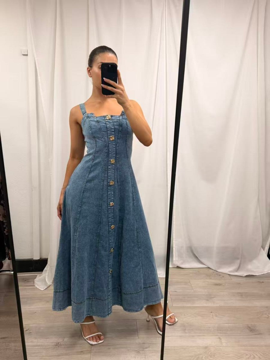 Hayleigh Denim Maxi Dress