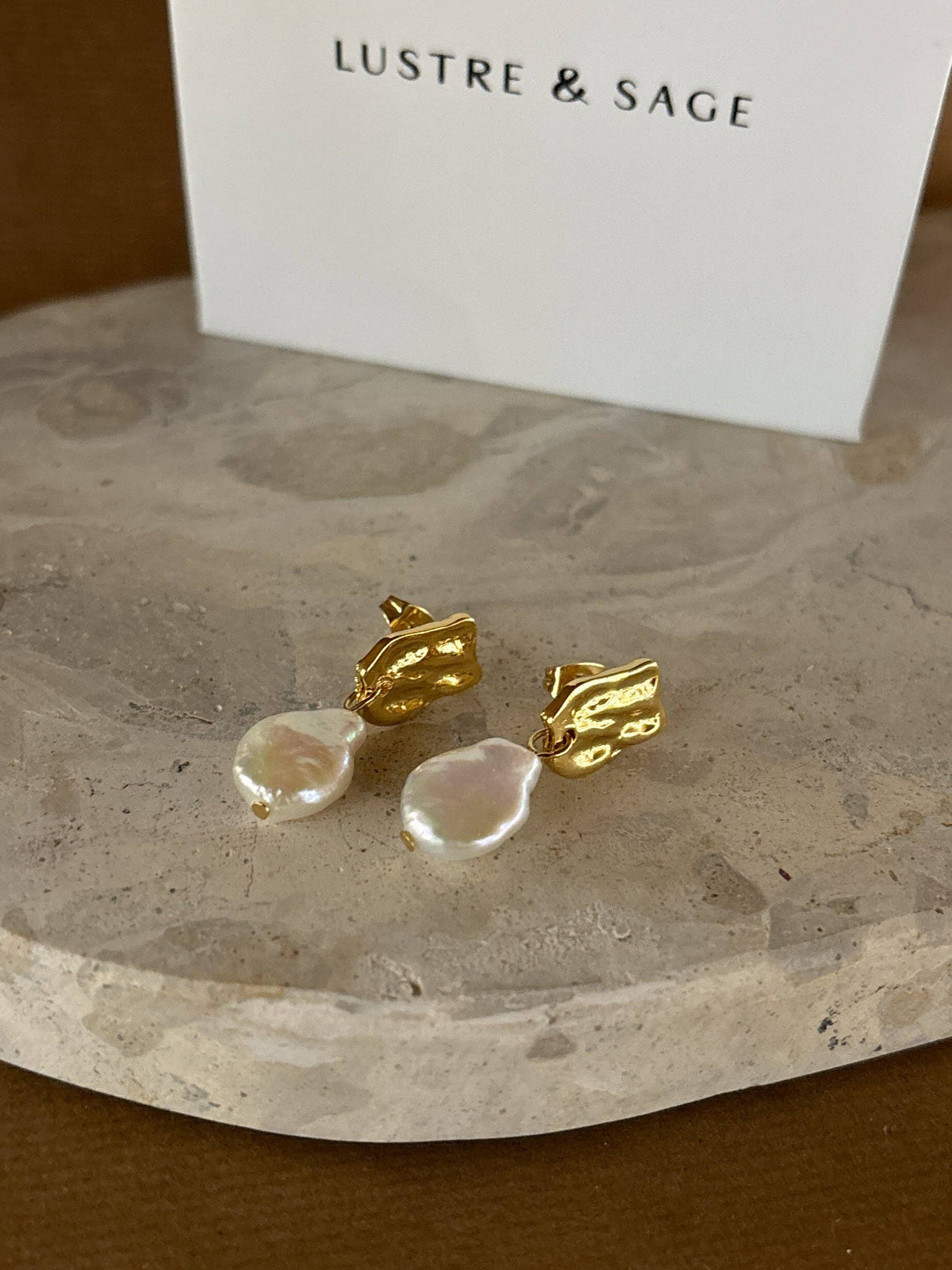 Messina Pearl 18K Gold Plated Earrings