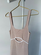 The Airlie Ribbed Knit midi dress - Beige