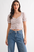 Ayla Puff Sleeve Floral Print Blouse