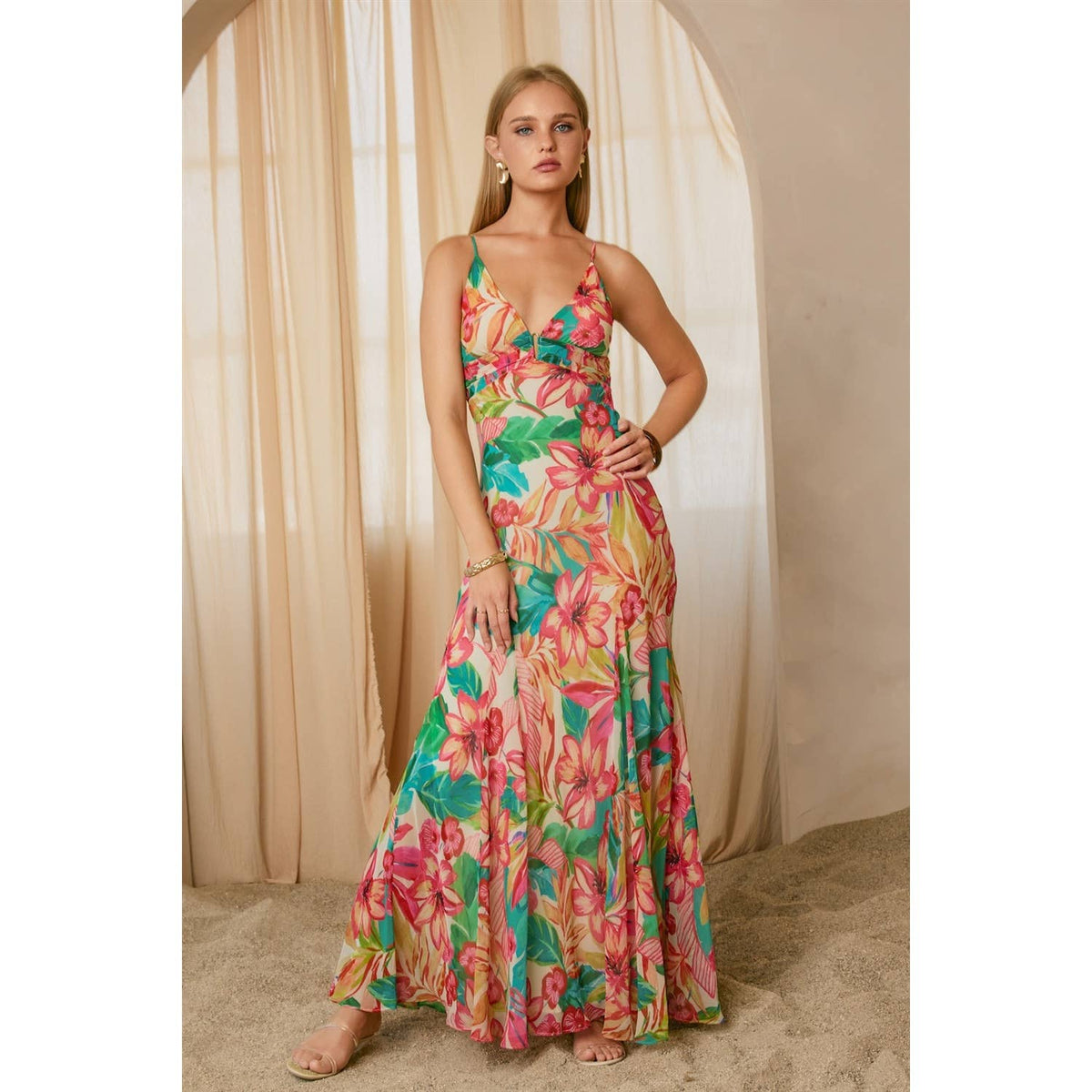 Maui Bloom Maxi Dress