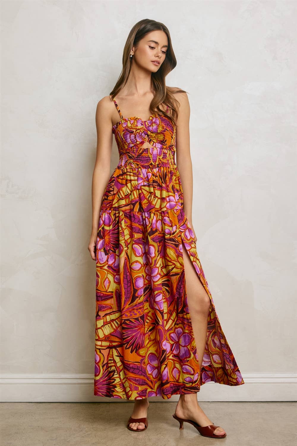 Passion Fruit Smocked Maxi Dress