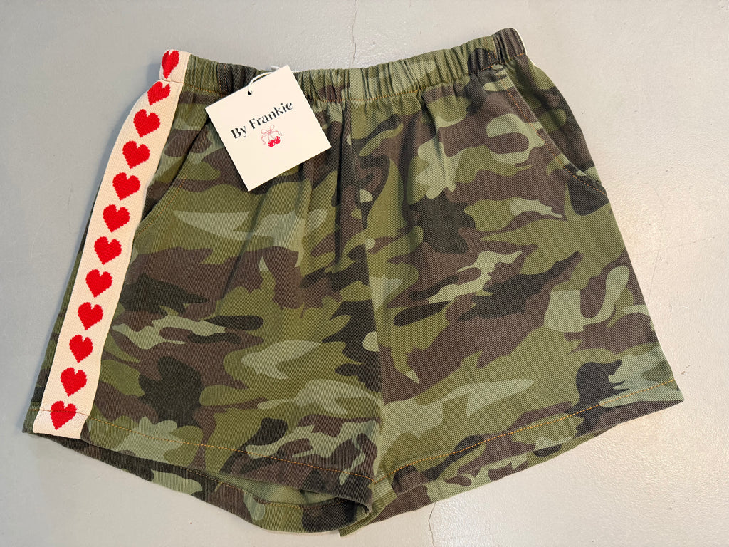 Camo Heart Stripe Shorts