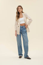 The Shoreline Blazer - 3/4 CUFF SLEEVE COLLARED BLAZER
