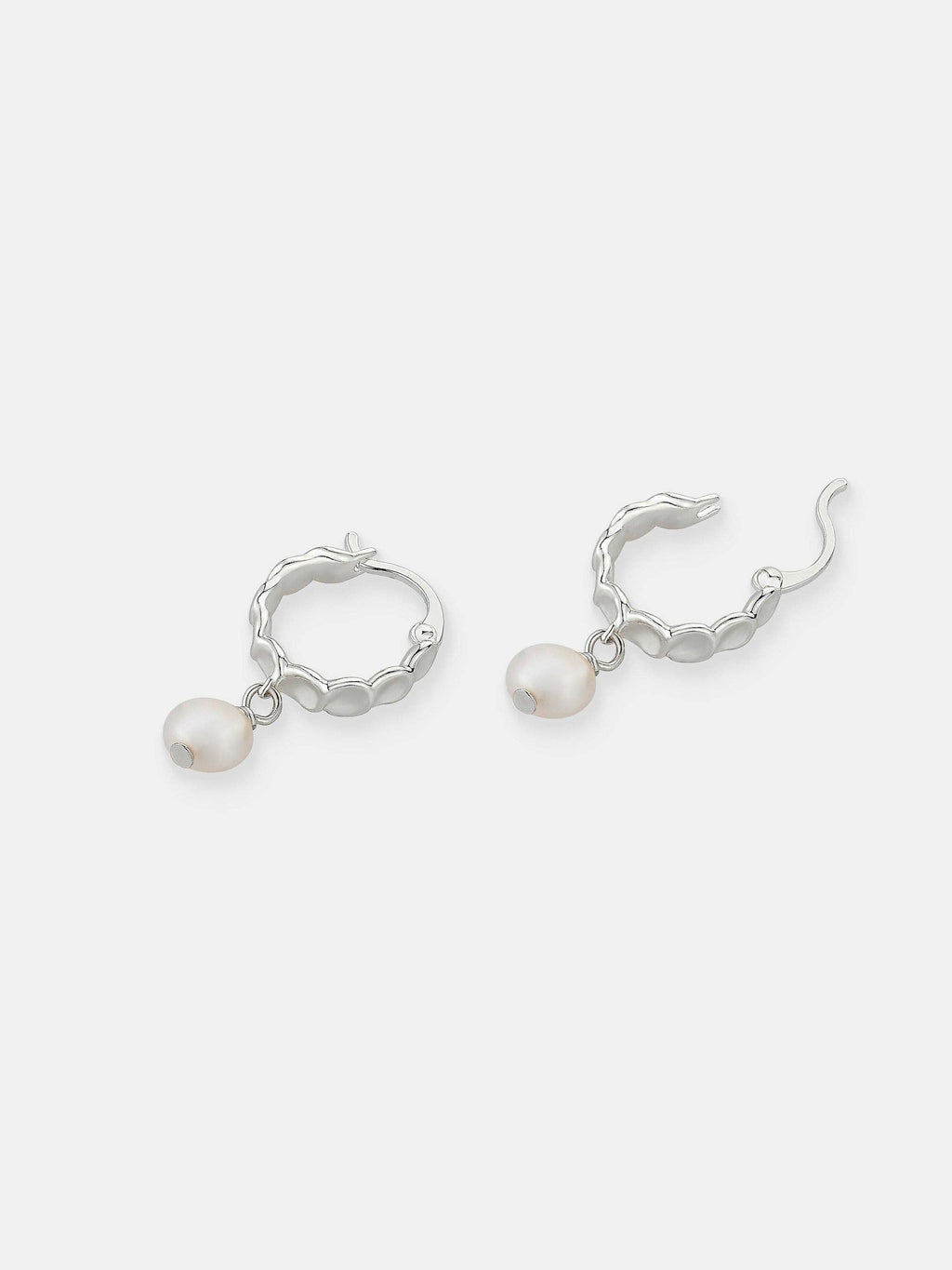 Vintage Pearl Drop Silver Plated Earrings