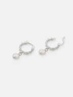 Vintage Pearl Drop Silver Plated Earrings