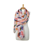 Watercolour Abstract Scarf - Multicolour