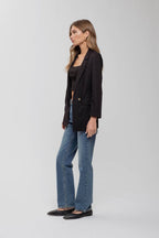 The Shoreline Blazer - 3/4 CUFF SLEEVE COLLARED BLAZER