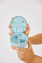 Jewellery Box - Round - Light Blue/Small