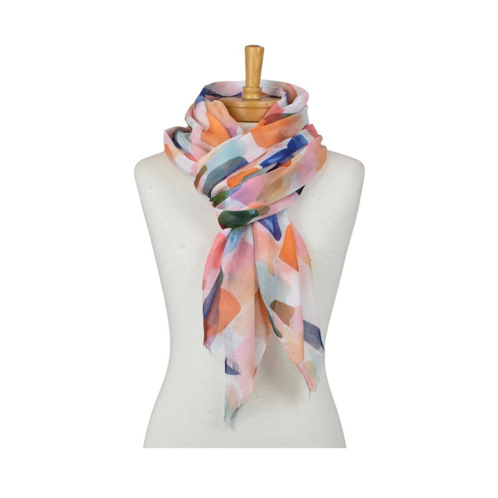 Watercolour Abstract Scarf - Multicolour
