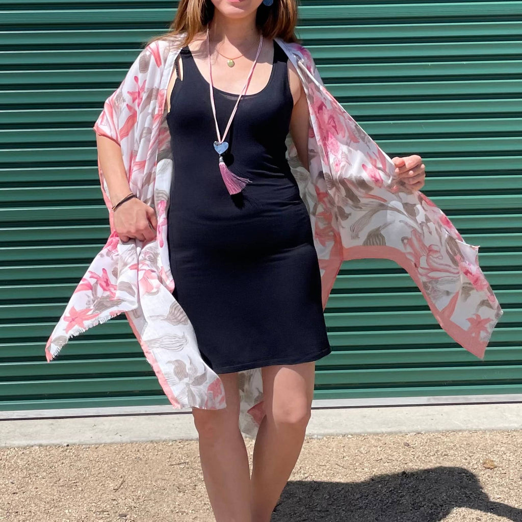 Floral Print Kimono