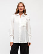 The Bloom Stitch Pocket Shirt — White