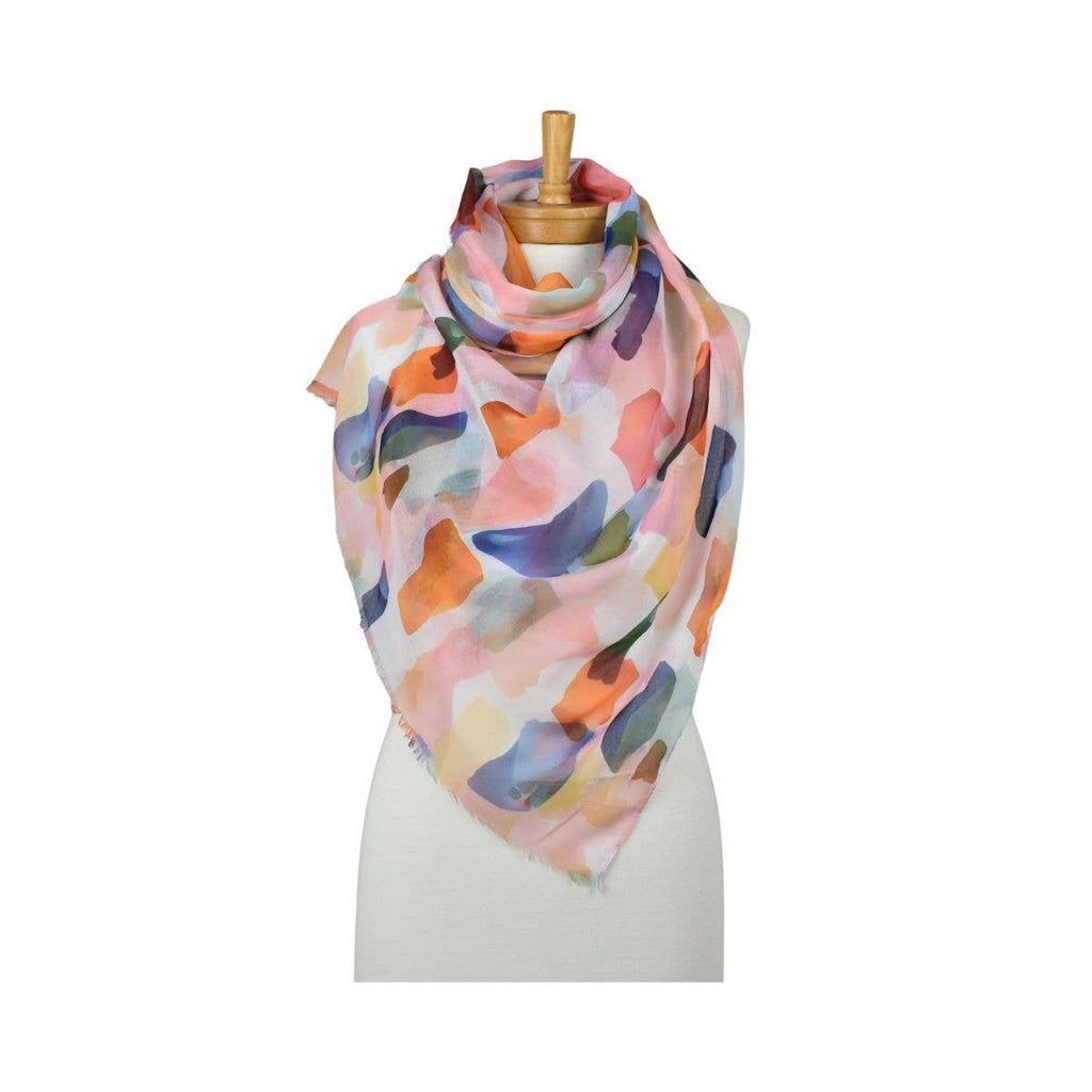 Watercolour Abstract Scarf - Multicolour