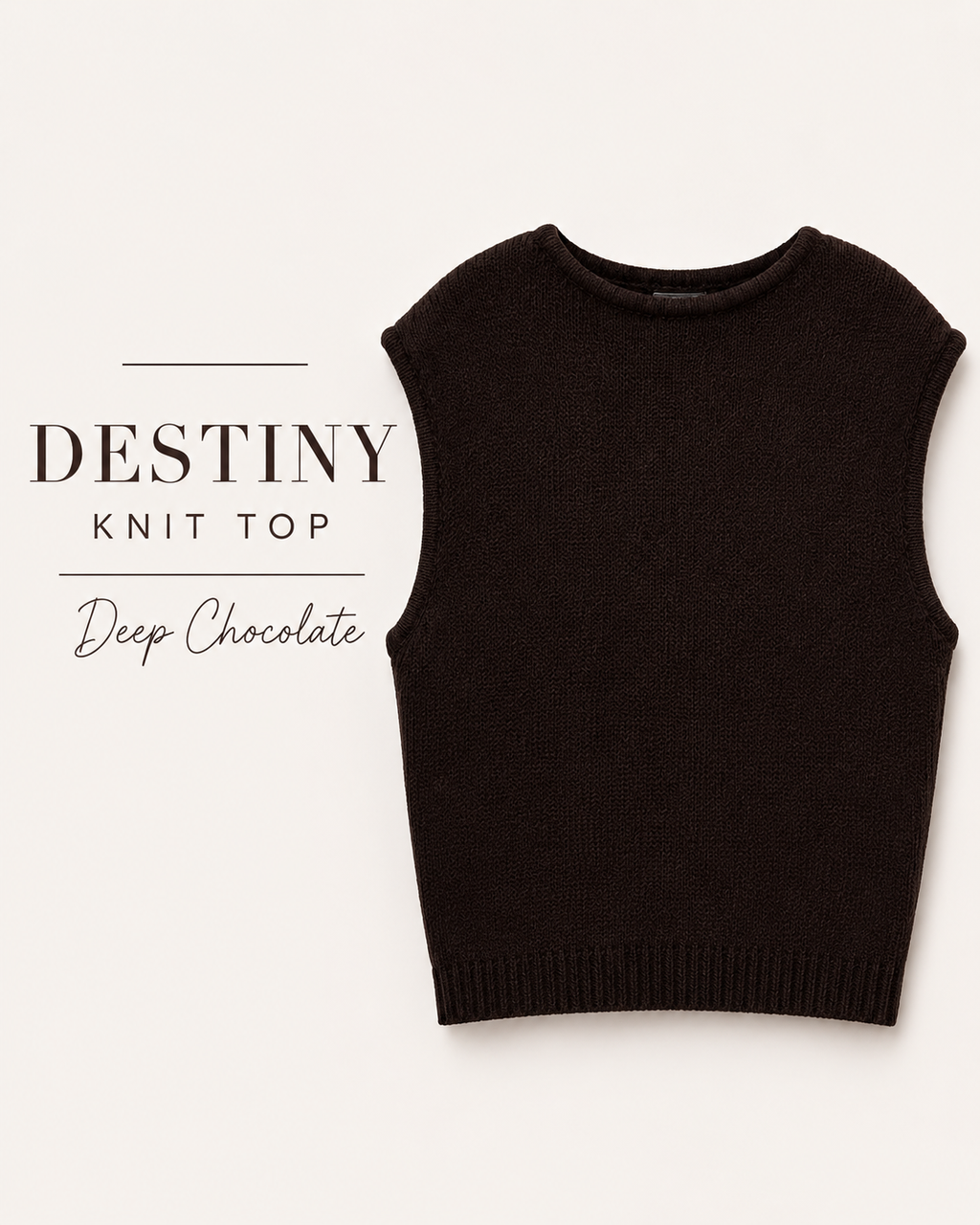 Destiny Knit Top – Deep Chocolate