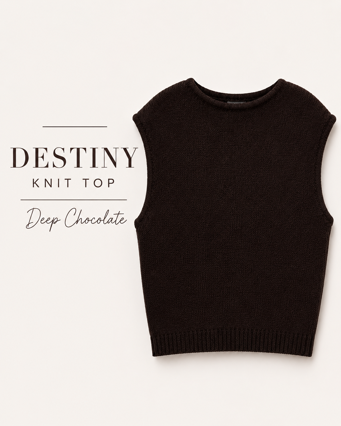 Destiny Knit Top – Deep Chocolate