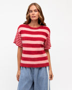 Vanessa Stripe Knit Tee by Paper Heart