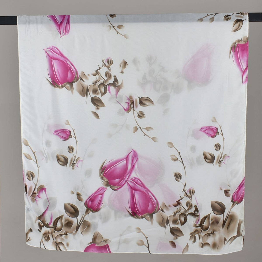 Rose Bud Garden Scarf - Pink