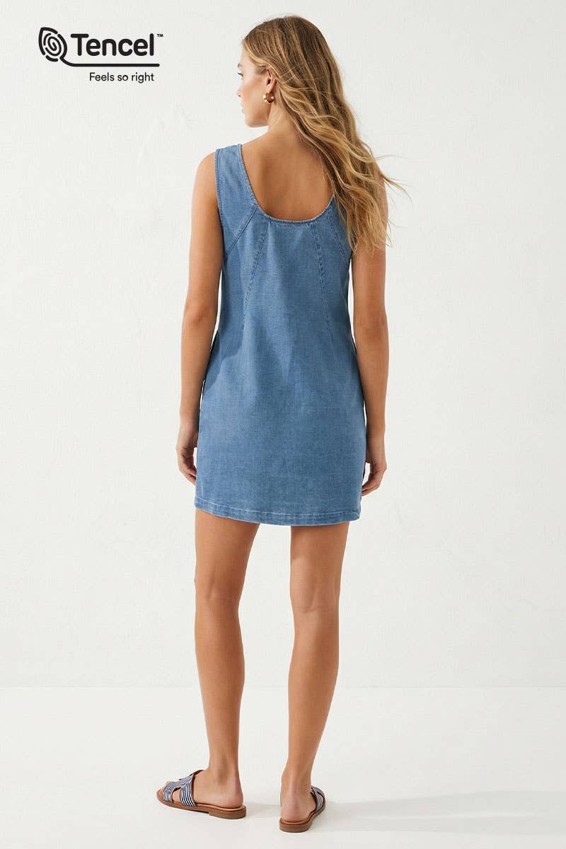 Evie Denim Mini Shift Dress