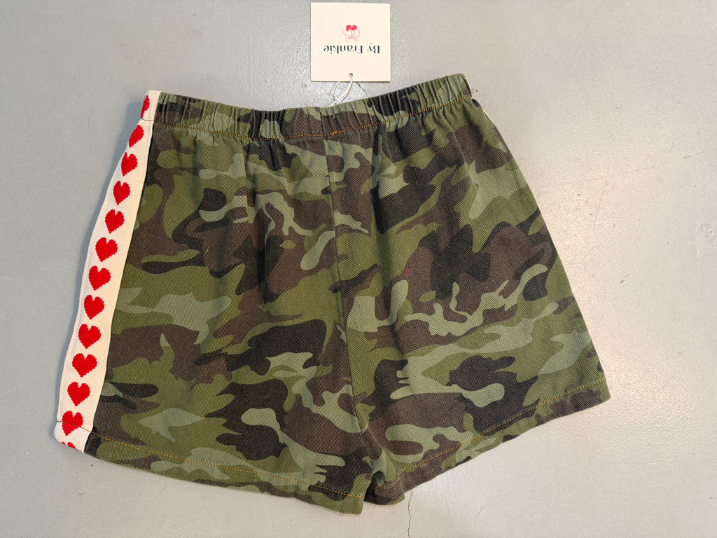 Camo Heart Stripe Shorts