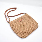 Boho Woven Crossbody Bag - Camel