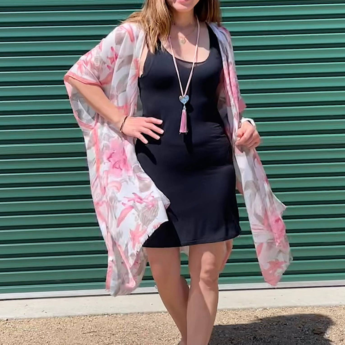 Floral Print Kimono