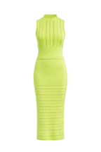 Citron Pointelle Knit Midi Skirt
