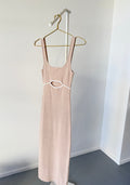 The Airlie Ribbed Knit midi dress - Beige