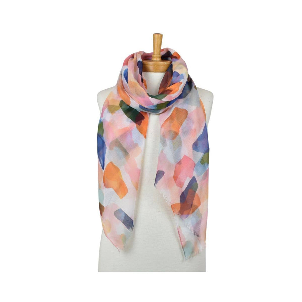 Watercolour Abstract Scarf - Multicolour