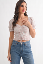 Ayla Puff Sleeve Floral Print Blouse