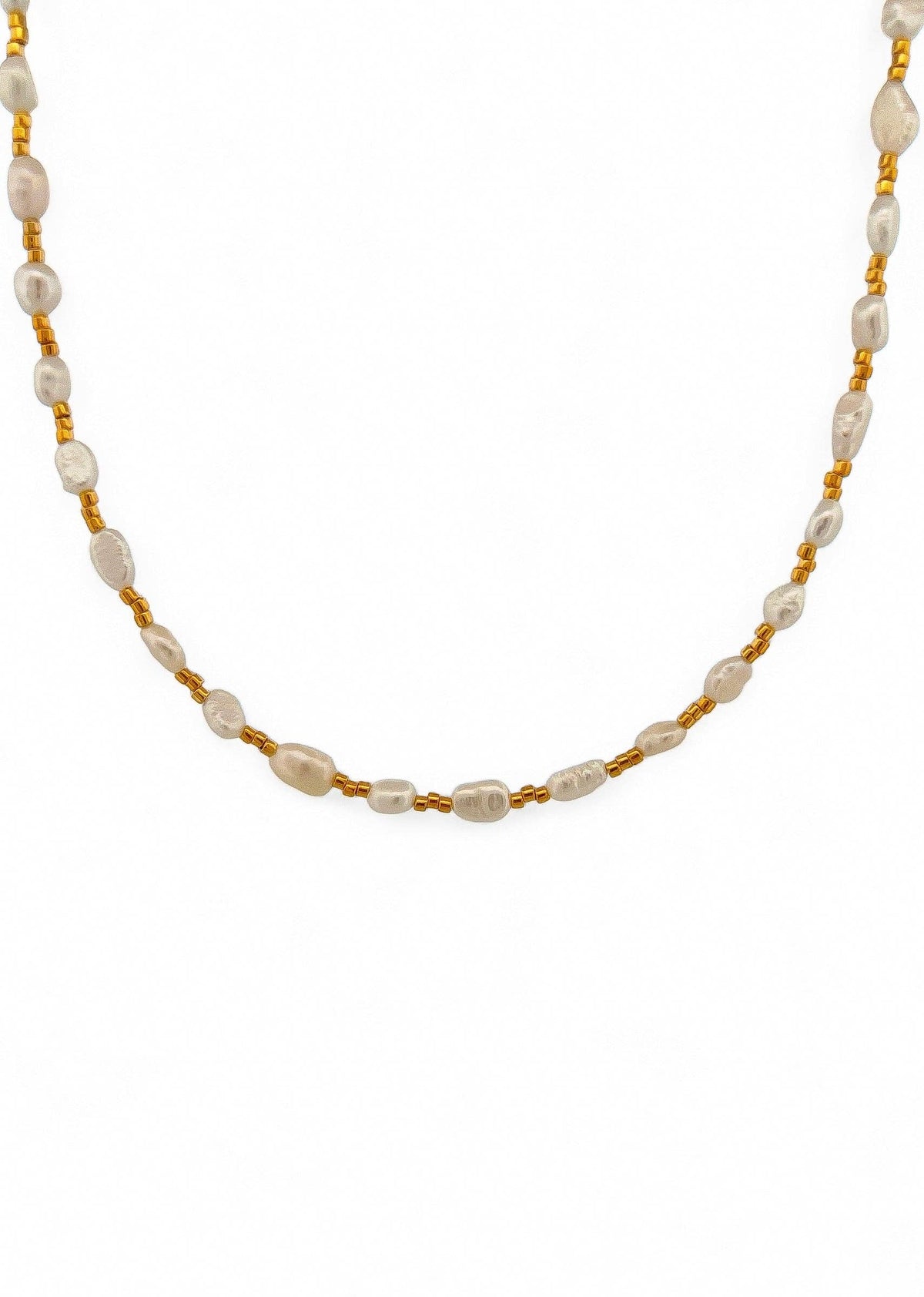 LANA NECKLACE - Freshwater Pearl & Japanese Delica Beads