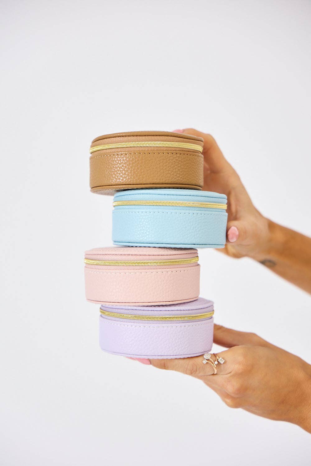 Jewellery Box - Round - Light Blue/Small