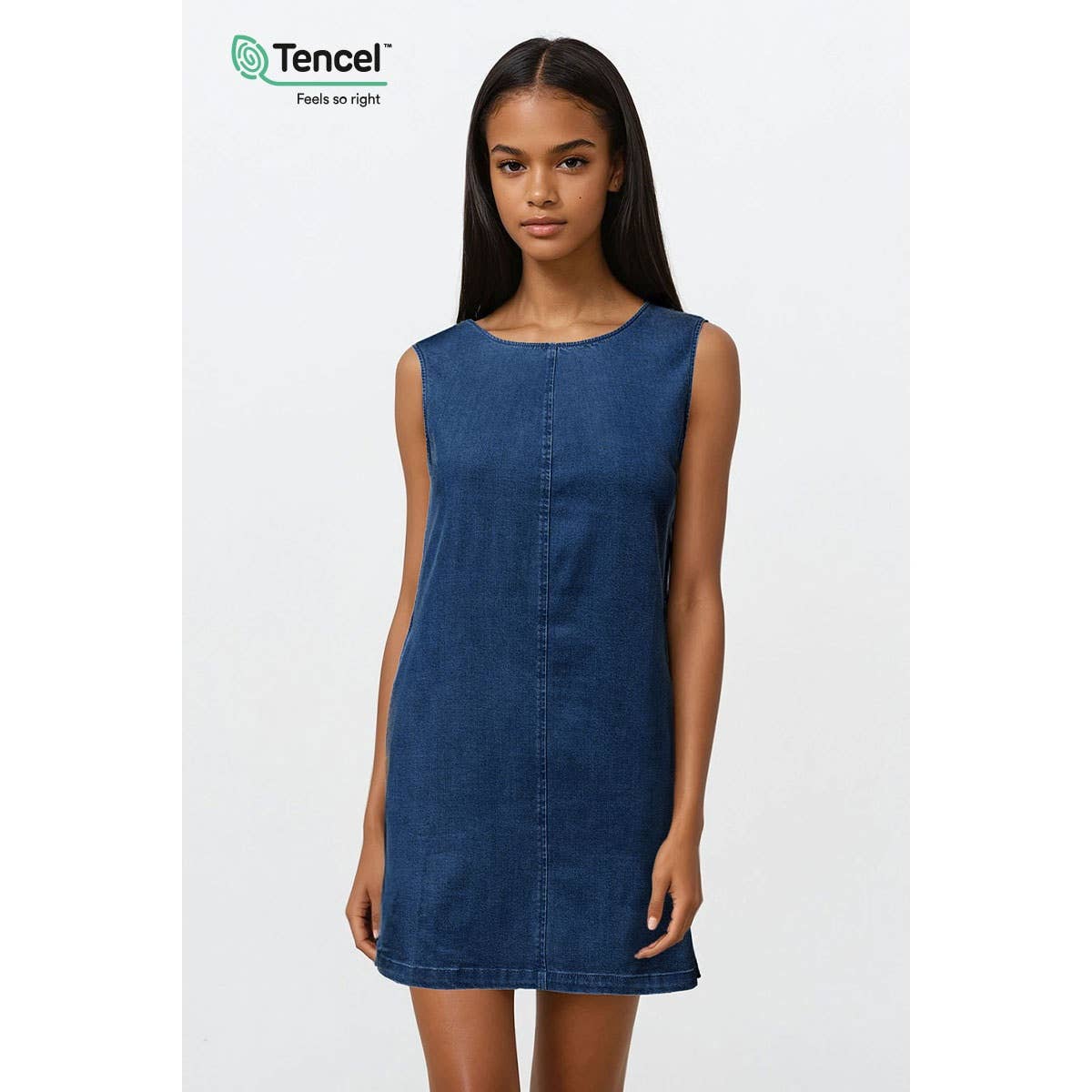 Evie Denim Mini Shift Dress