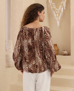 The Sienna Leopard Wildflower Long Sleeve Top