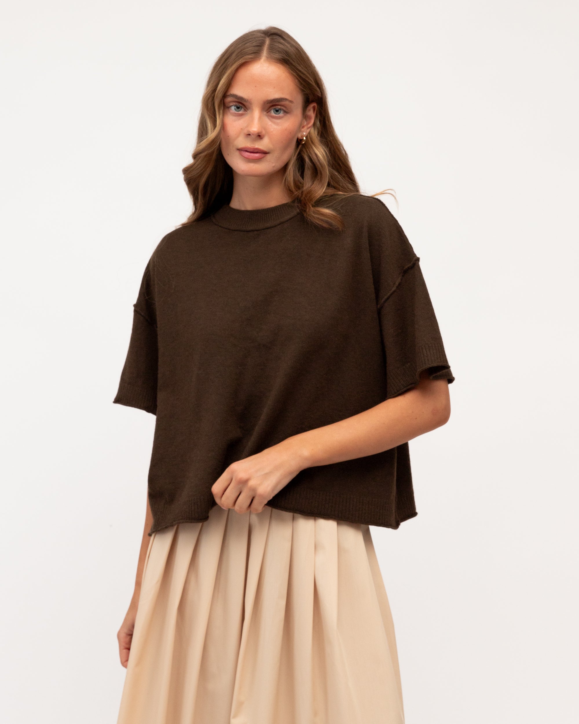 The Luna Knit Tee by Ebby & I - available in 3 colours