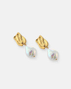 Messina Pearl 18K Gold Plated Earrings