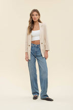 The Shoreline Blazer - 3/4 CUFF SLEEVE COLLARED BLAZER