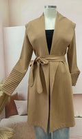 The Milan Long Line Jacket - Camel