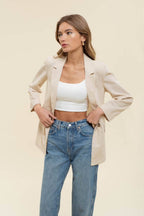The Shoreline Blazer - 3/4 CUFF SLEEVE COLLARED BLAZER