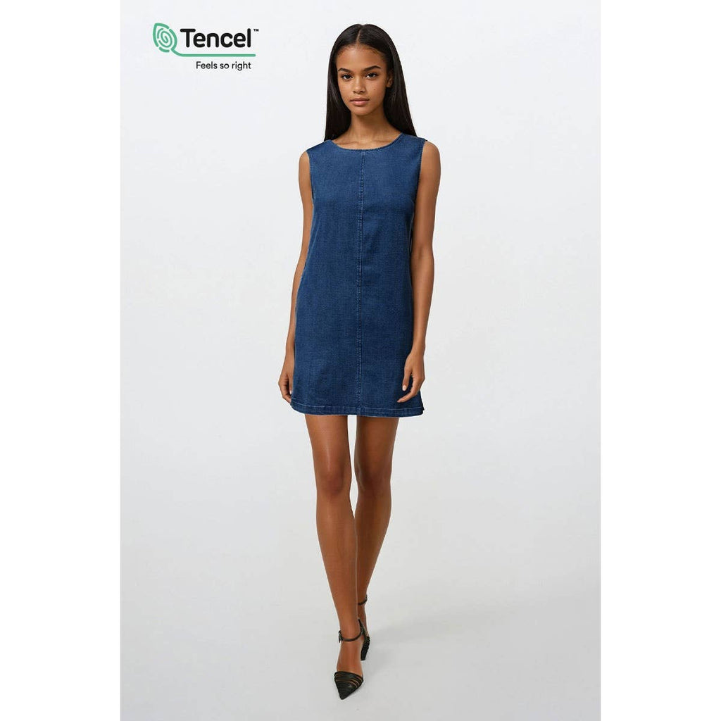 Evie Denim Mini Shift Dress