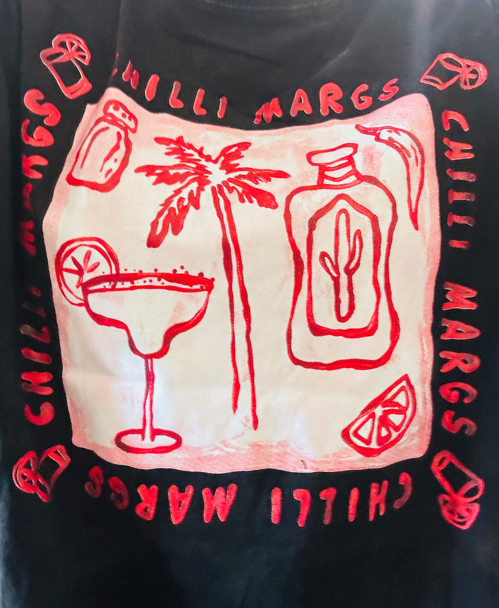 Chili Margs Tee -  Washed Black
