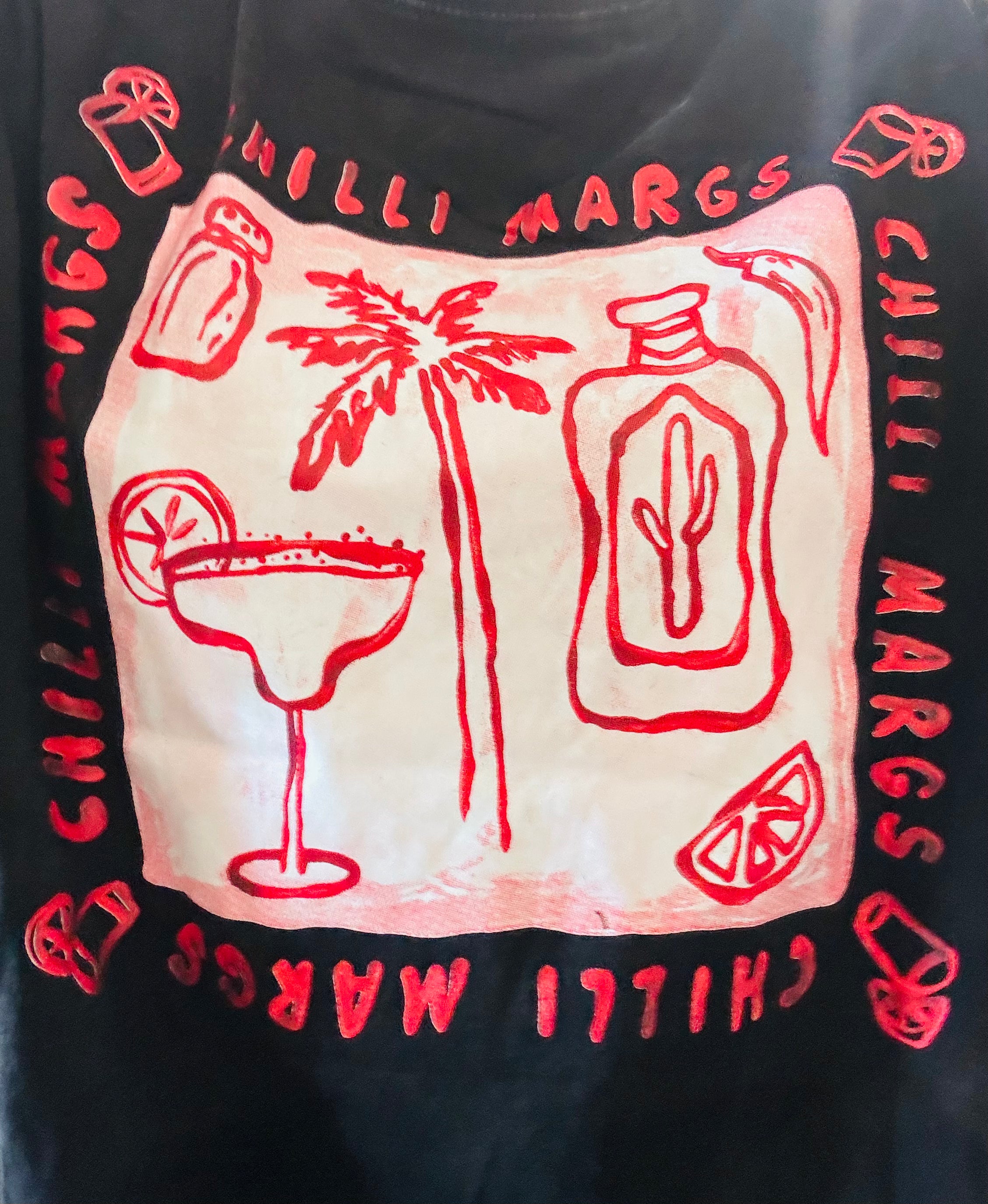 Chili Margs Tee -  Washed Black