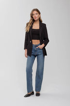 The Shoreline Blazer - 3/4 CUFF SLEEVE COLLARED BLAZER