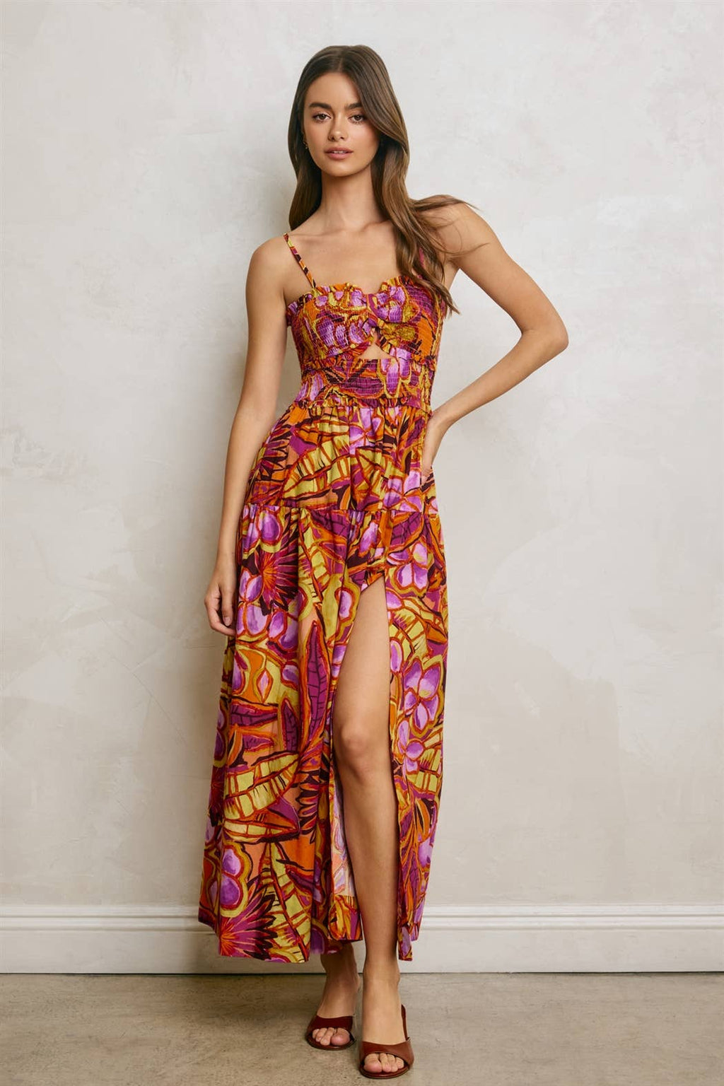 PassionFruit Smocked Maxi Dress