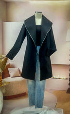 The Milan Long Line Jacket - Black